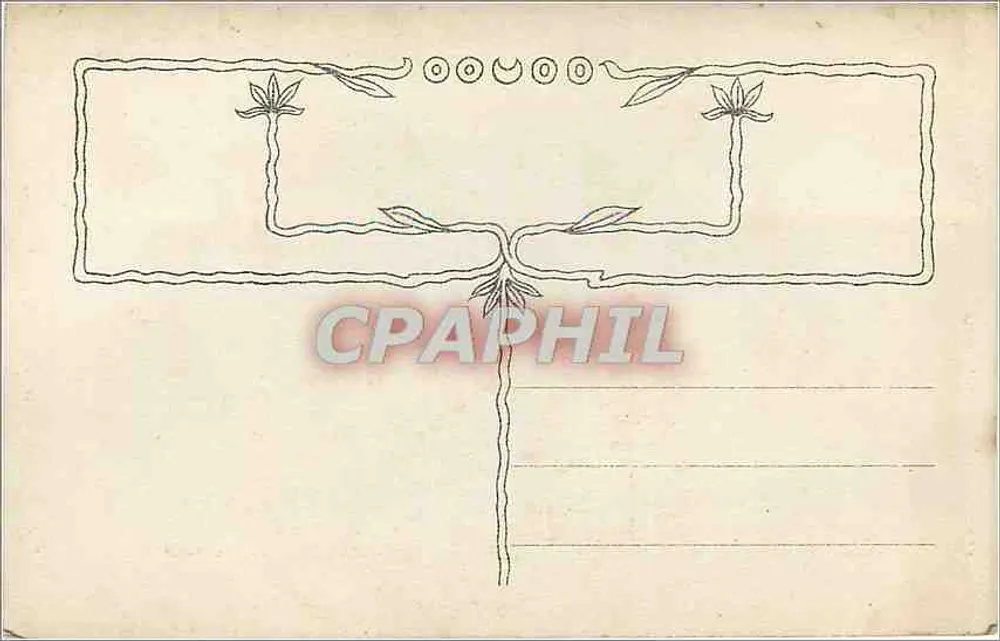 Vrouw met kroon en mandje met klaverbladeren — uitgever Croissant d'Argent, n° 3869 - Achterkant