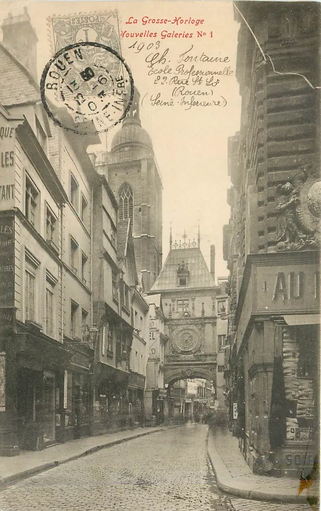 La Grosse-Horloge — Nouvelles Galeries Nr. 1 — Rouen, 1903 - Vorderseite