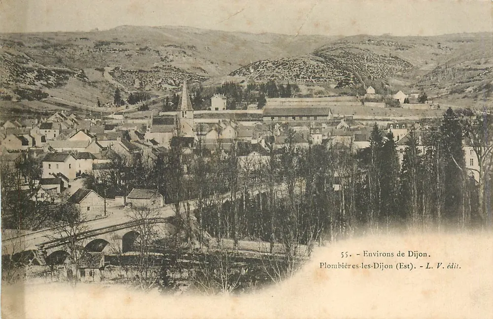 Plombières-les-Dijon — Vista panorâmica — L. V. édit. - Frente