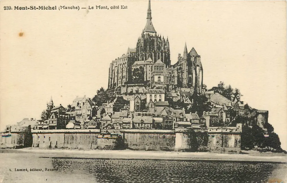 Mont-Saint-Michel (Manche) — O Mont, lado Leste — A. Lamiré, editor, Rennes - Frente