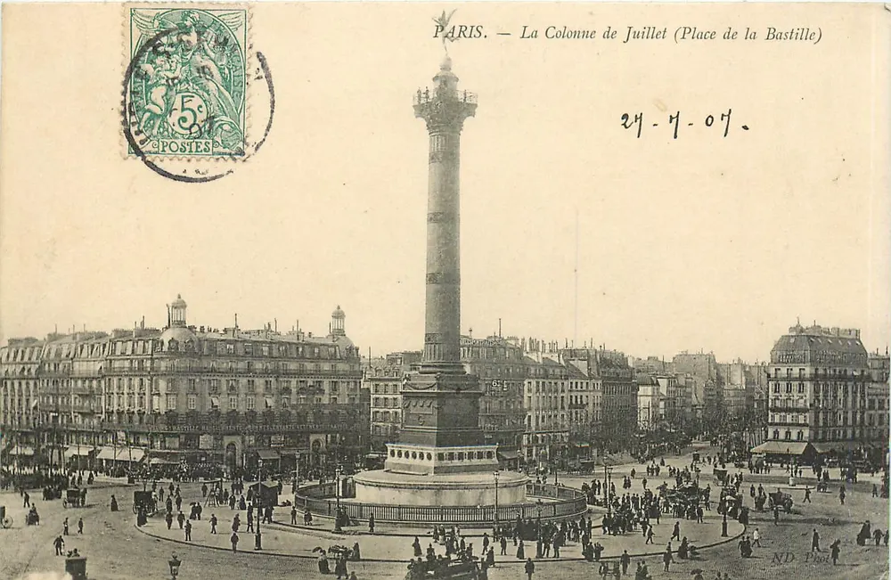 Paris — Säulen der Juli (Place de la Bastille) — ND Phot - Vorderseite