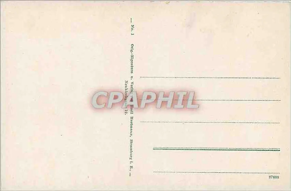 Das Schlachtfeld in den Vogesen. Gebweiler- und St. Amarintal — Carta postal ilustrada por Hermann Straßburg, n° 3 - Verso