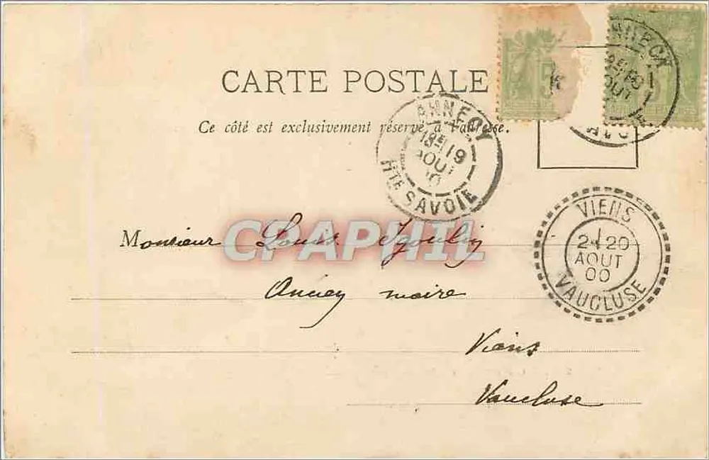 Lago de Annecy — Hotel Beau-Rage — editor anónimo, n°331 - Reverso