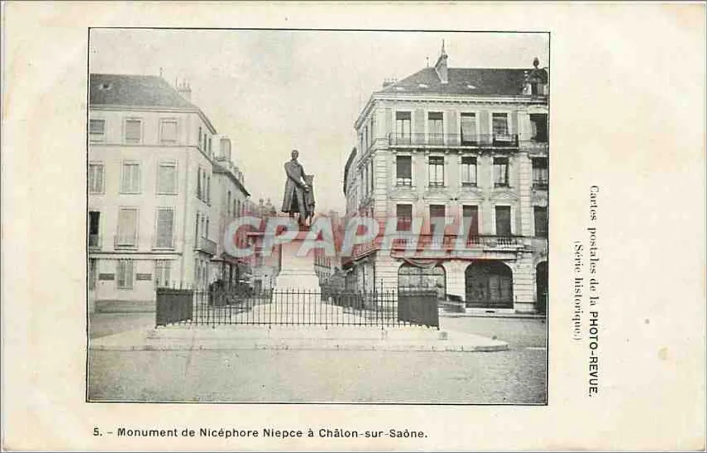 Monument do Nicéphore Niepce w Châlon-sur-Saône — wydawca PHOTO-REVUE, nr 5 - Awers