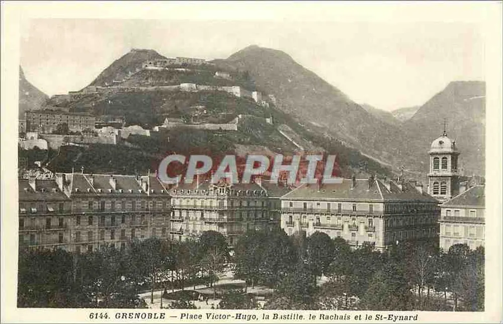 Grenoble — Place Victor-Hugo, la Bastille, le Rachais et le St-Eynard - Vorderseite
