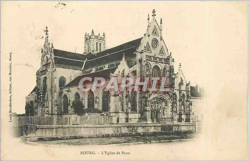 Bourg - L'Église de Brou — Louis Monbarbon, éditeur, rue Marcère, Bourg - Frente
