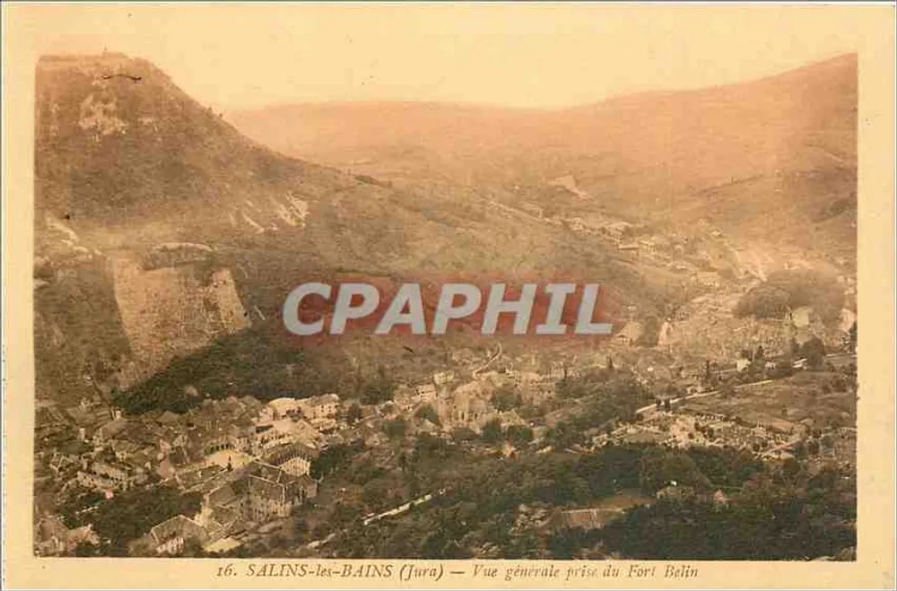 Salins-les-Bains (Jura) — Allgemeiner Blick vom Fort Belin — Édit. et Cliché Kuche, Dole - Vorderseite