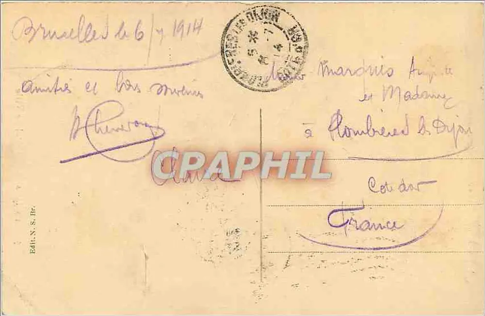 Bruxelas — Hotel de Cidade — Editor N. S. Jr. - Verso