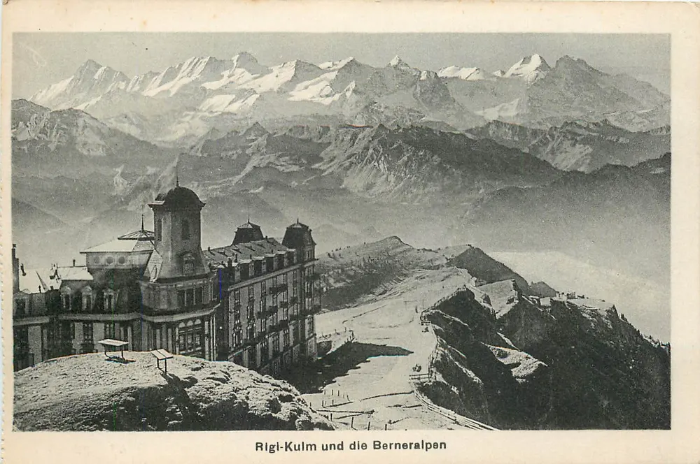 Rigi-Kulm e as Alpes Berner — vista panorâmica do topo — editor não visível - Frente