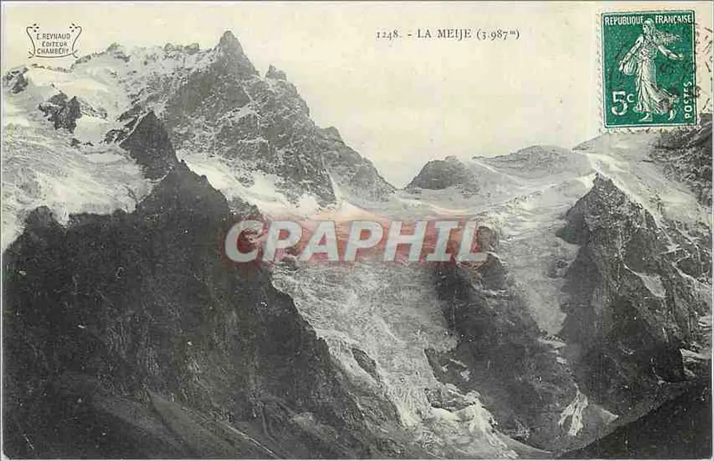 La Meije (3.987 m) — montanha alpina — E. Reynaud, Editor, Chambéry, n° 1248 - Frente