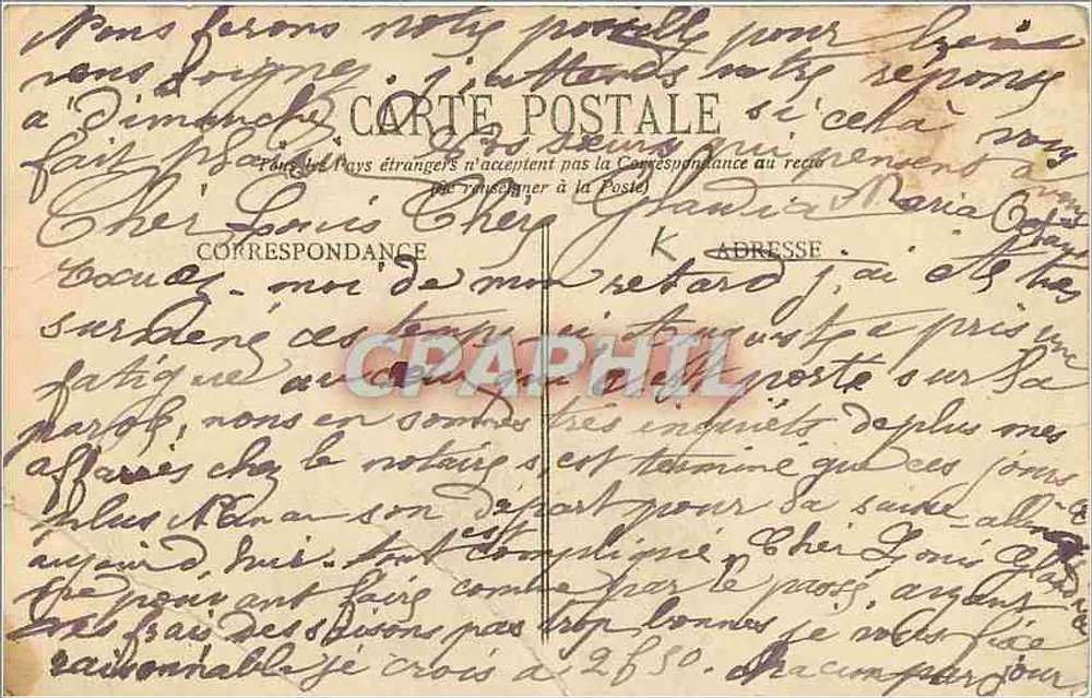 Chalet de l'Oursière — Environs d'Urlage-les-Bains — E.R. n°610 - Verso