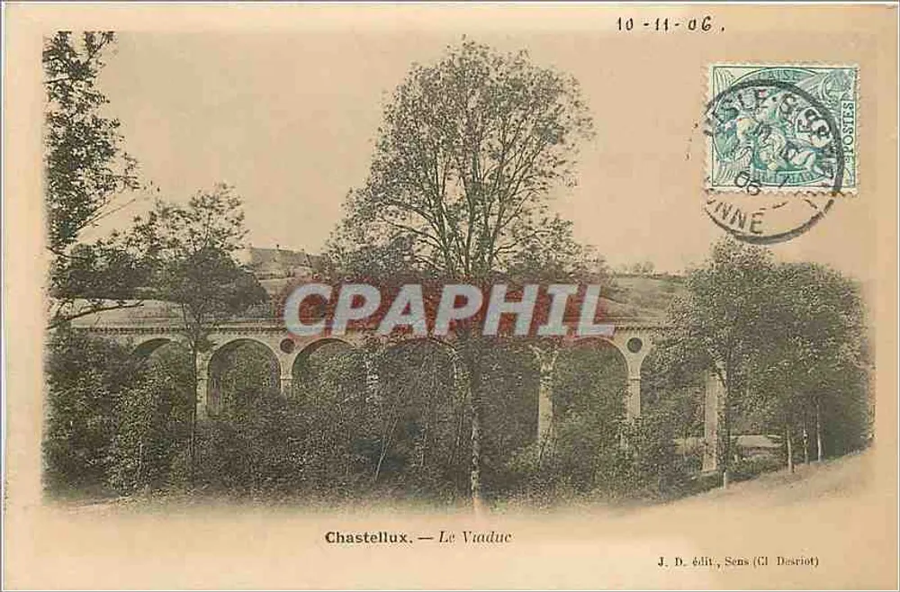 Chastellux — O Viaduto — J. D. editor, Sens (Cl. Desriot) - Frente