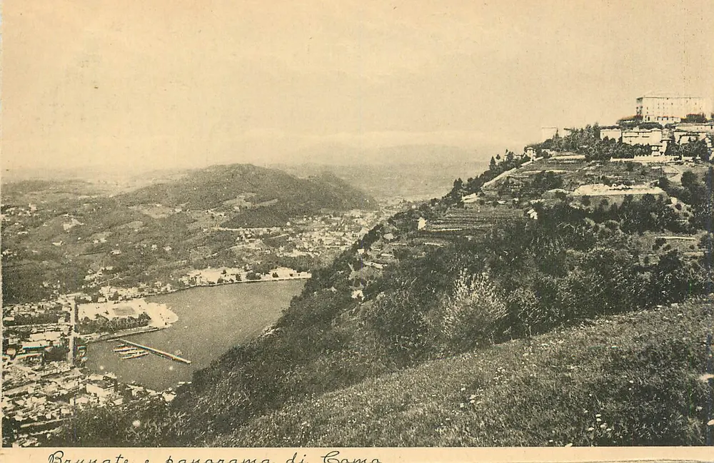 Brunate en panorama van Como — Arti Grafiche Mortelmans - Como, nr. 11745 - Voorkant
