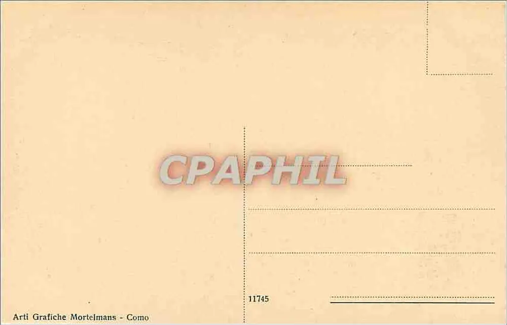 Brunate en panorama van Como — Arti Grafiche Mortelmans - Como, nr. 11745 - Achterkant