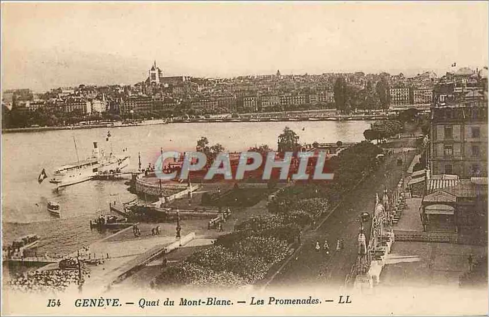 Genf — Quai du Mont-Blanc — Les Promenades — LL — n°154 - Vorderseite