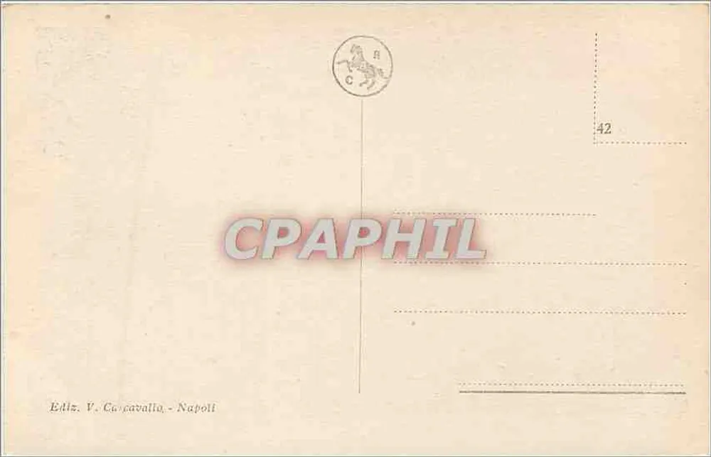 Neapel — Panorama — Ediz. V. Cavallia, n°42 - Rückseite