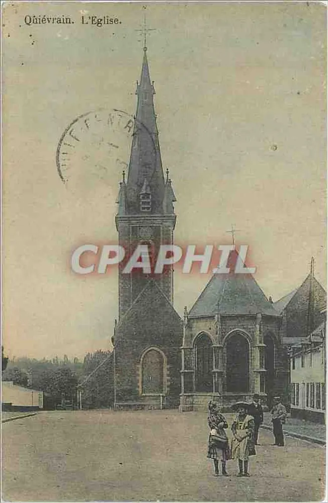 Quiévrain. A Igreja — Editor Vilet, Bazar, Quiévrain - Frente