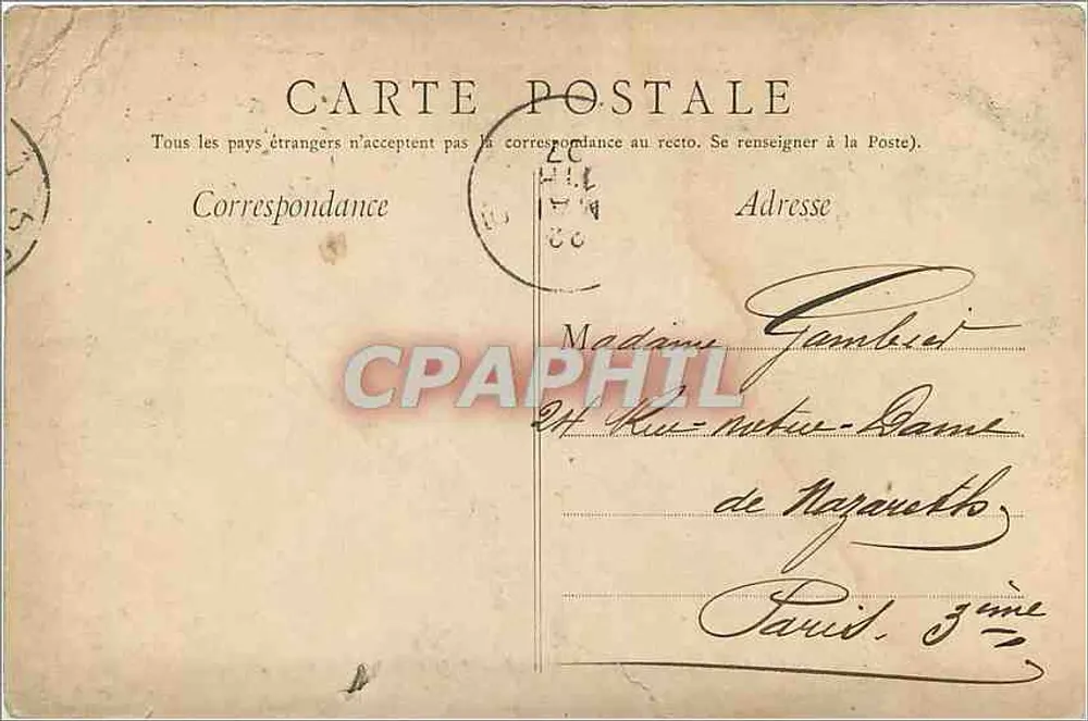 Toulon — Embarcations de l'Escadre faisant les vivres — A. Bougault, n° 700 - Verso