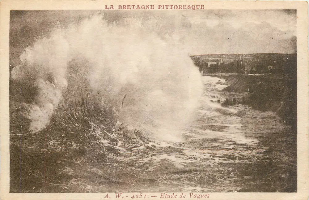 Estudo de Ondas — A Bretanha Pitoresca — A. W., n° 4051 - Frente
