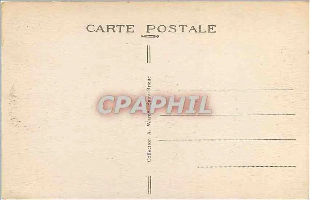 Estudo de Ondas — A Bretanha Pitoresca — A. W., n° 4051 - Verso