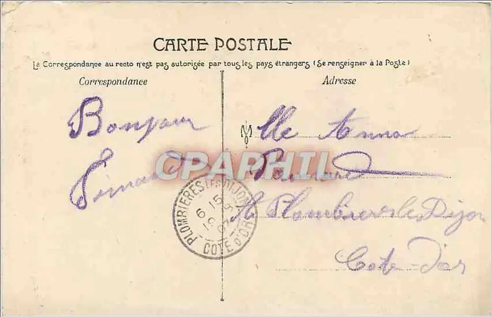AUTUN — Cachoeira de Brisecon — J.O. Autun - Verso