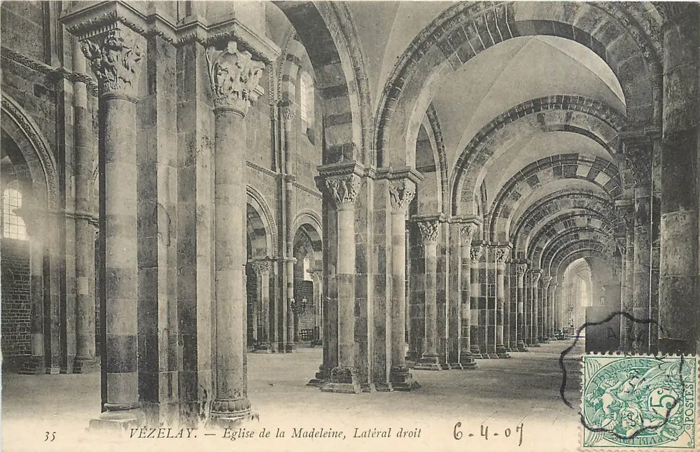 VÉZÉLAY — Église de la Madeleine, Latéral droit - Recto