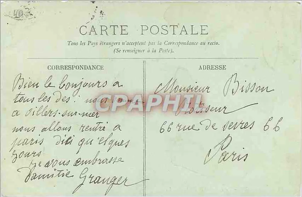 Villers-sur-Mer — La Plage et la Digue — LL. Éditeur LL. N° 26 - Verso