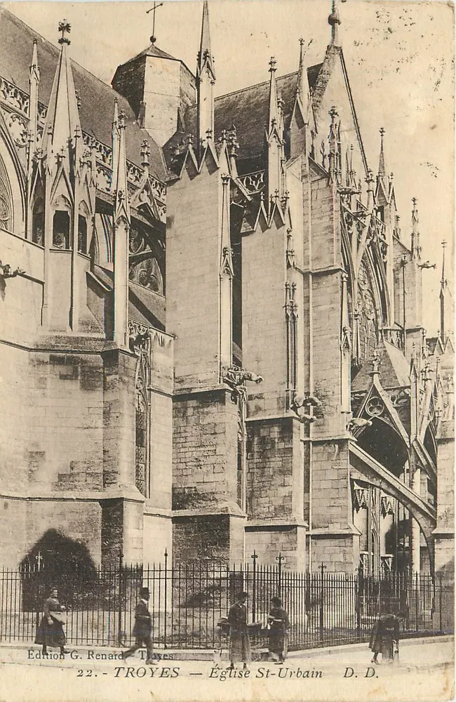Troyes — Igreja de São Urbano — Edição G. Renard - Frente