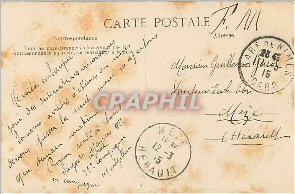 Nîmes — Fonte Pradier — Editor ELD, n° 2368 - Verso