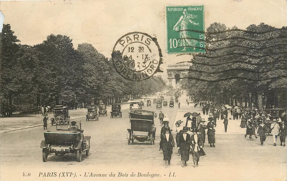 PARIS (XVIe) - Ansicht der Avenue du Bois de Boulogne - I.L. - Vorderseite
