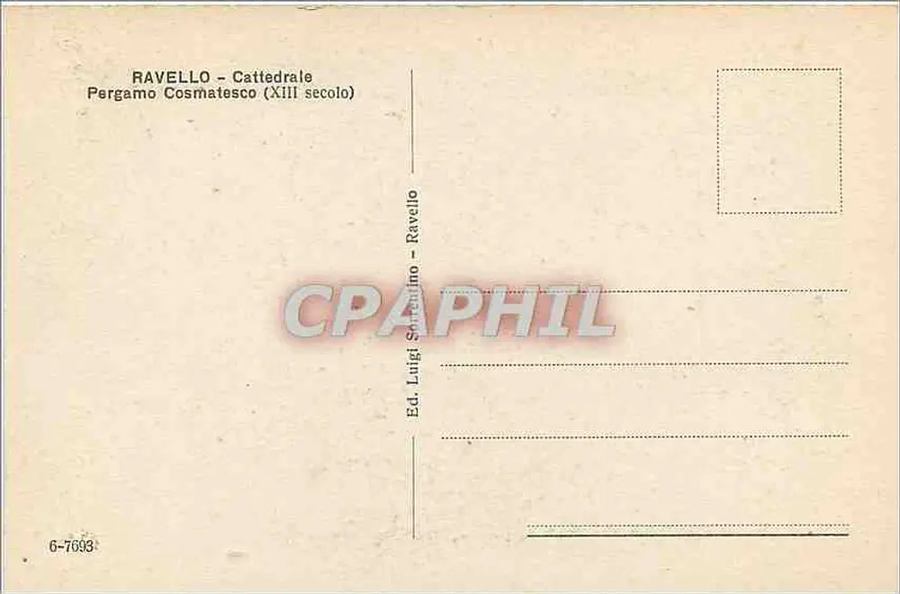 Ravello - Catedral - Pergamino Cosmatesco (siglo XIII) - Reverso
