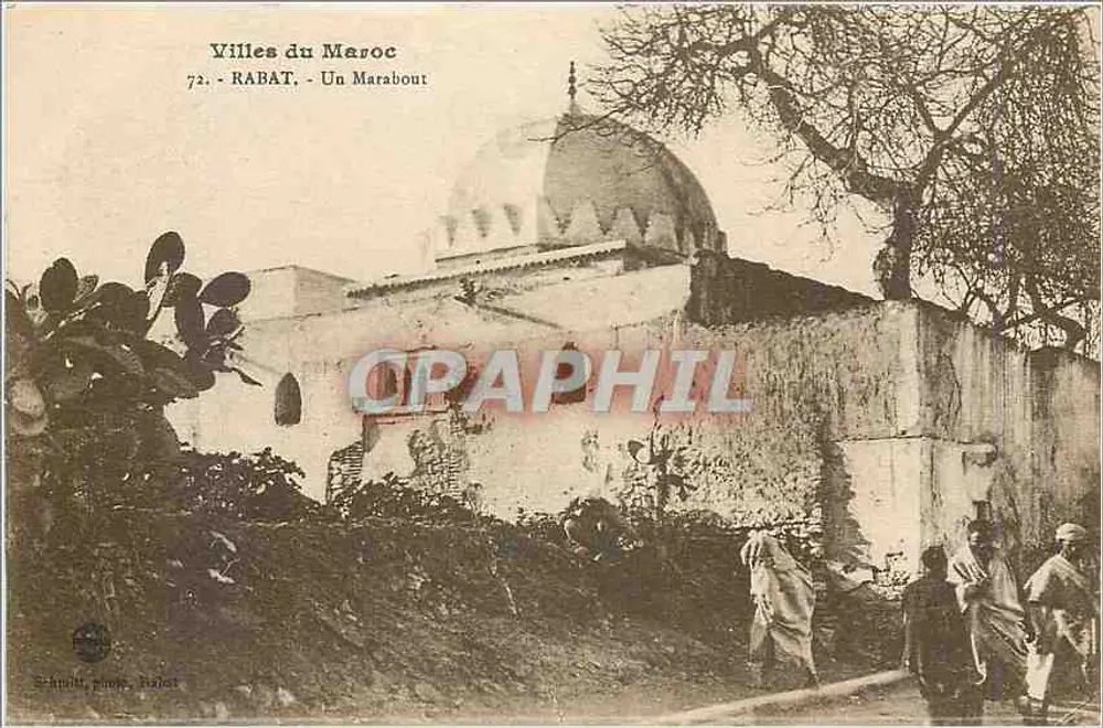 Rabat - Un Marabout — série 72, éditeur Schmitt, Rabat - Recto