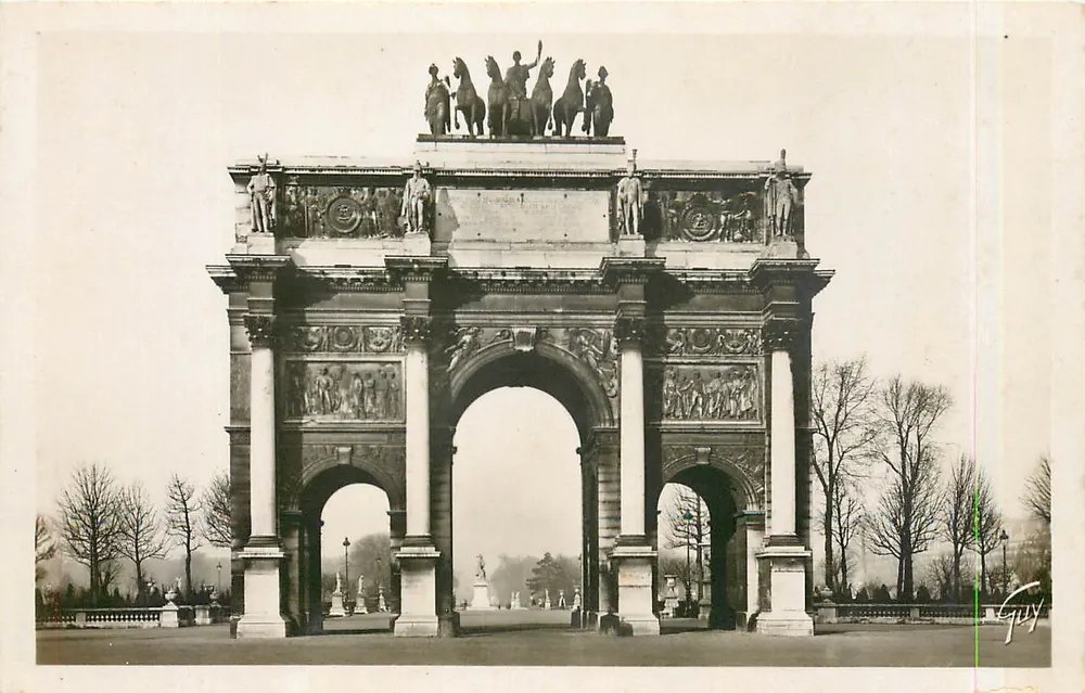 कारूसेल के त्रिशूल द्वार — पेरिस — प्रकाशक G. FLY, श्रृंखला संख्या 28 - आगे