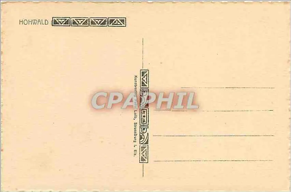 Hotel de montanha em Hohwald — editor Kunstverlag Luby, Süssburg i. Erk. - Verso