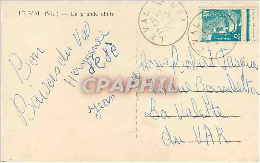 Le Val (Var) — A grande queda — Cimy - Verso