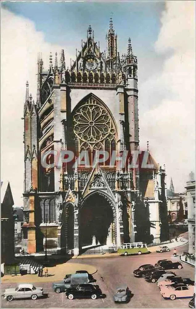 Metz — Fachada da Catedral — Edições Foto do Globe, Paris - Frente