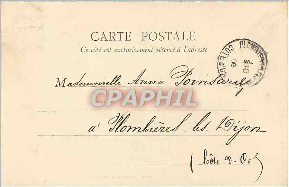 Avallon — Estátua e Promenade Vauban — B.F. Paris - Verso