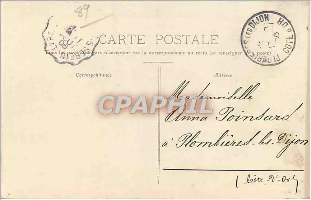 L'ISLE-SUR-SEREIN — Ein Stück des Flusses — Pothain, Verlag Avallon, Nr. 32 - Rückseite
