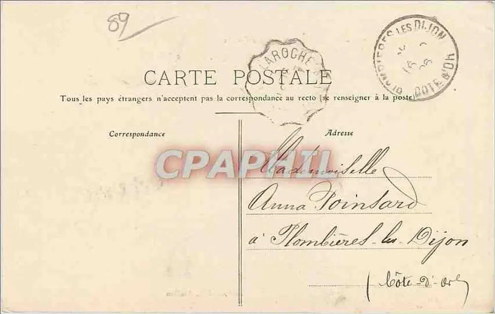 Avallon, Vallée du Cousin — Un Coin pittoresque, sous Roche — Pothain, Edit. Avallon - Verso