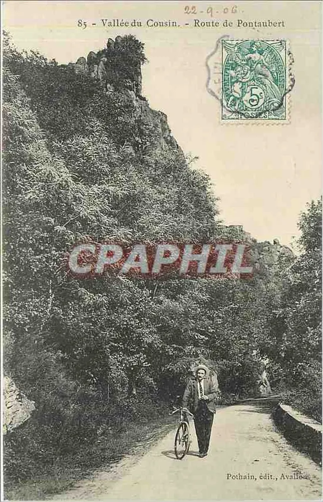Vallée du Cousin — Route de Pontaubert — Pothain, édit., Avallois - Recto