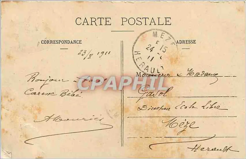 Montélimar - Palácio de Justiça e Subprefeitura — editor Chanpouis, Montélimar - Verso
