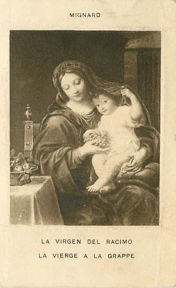 A Virgem com a Grapa — Mignard — editor Guérin-Boutron - Frente