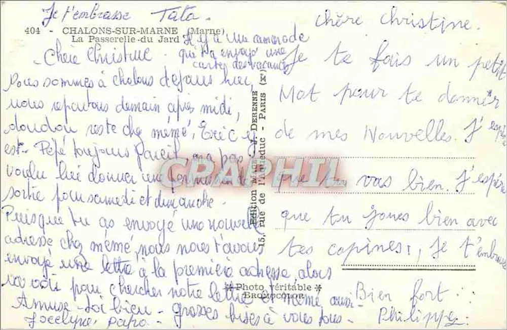 जार्डन के पासरेल — चालॉन-सर-मार्न — प्रकाशक मैज - पीछे