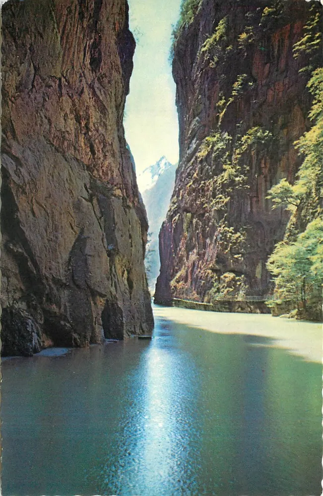 Aareschlucht perto de Meiringen — vista do canyon — editor H. Moor-Sidler - Frente