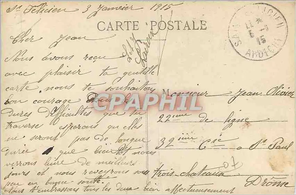 Am Ufer des Étang de Maison Claire — pastorale Szene mit Kühen und Landarbeiterin — Phototypie C. Paillier, Laval - Rückseite