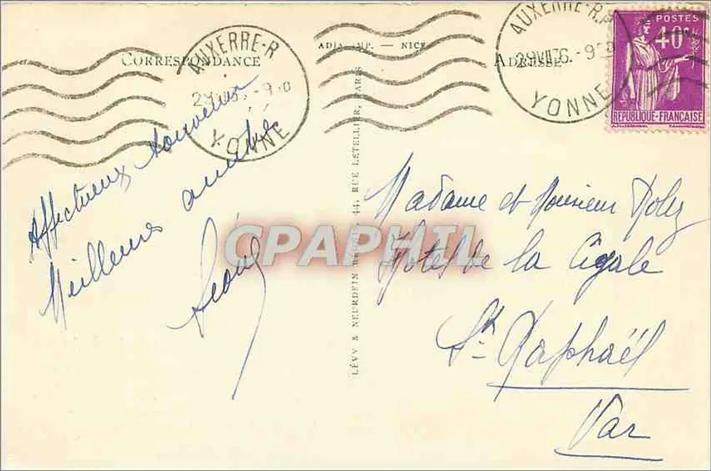 Auxerre — La Cathédrale et l'Église Saint-Germain — Notices J.D. - Verso