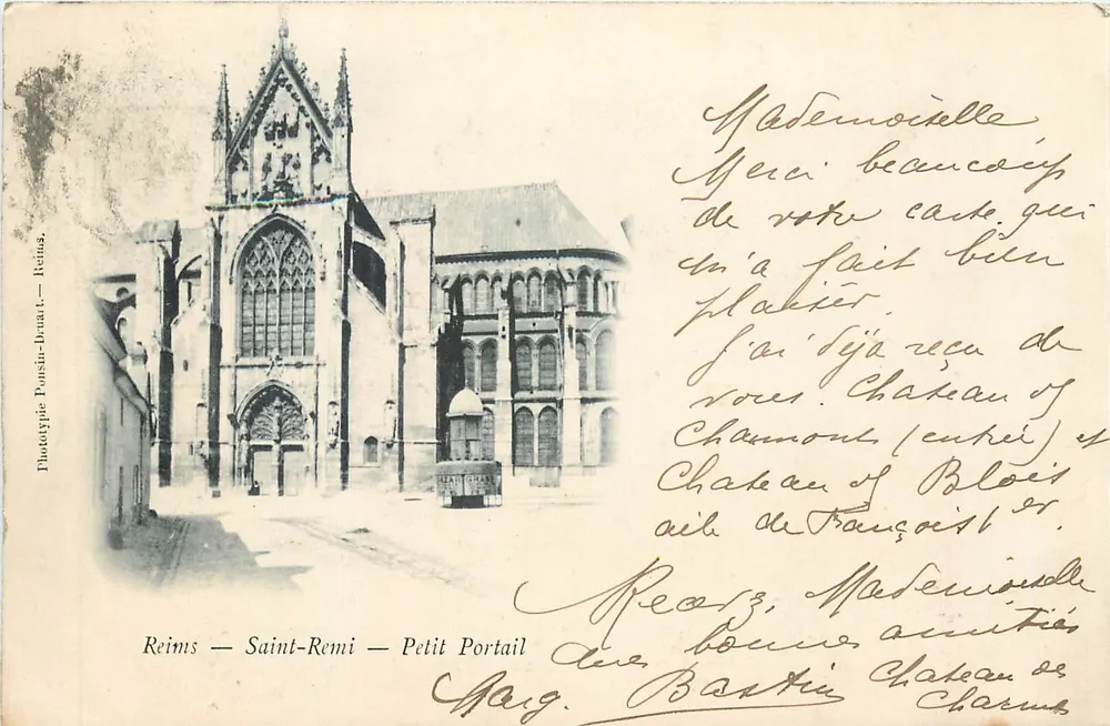 Reims — Saint-Remi — Petit Portail — Phototypie Ponsin-Brunart — Reims - Recto