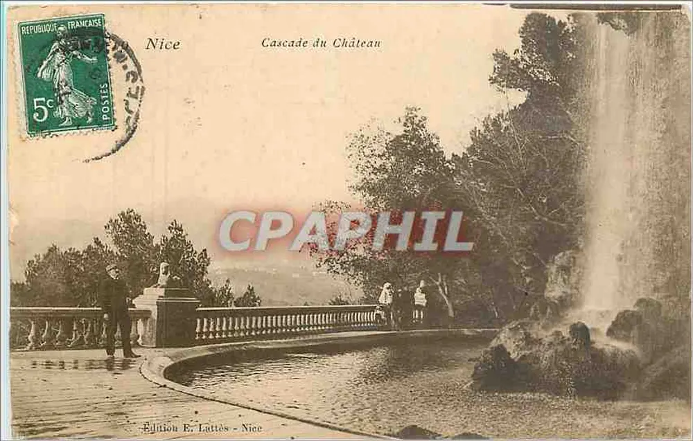 Nice - Cachoeira do Castelo — Edição E. Lattès - Nice - Frente