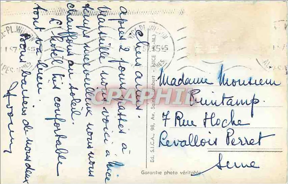 NICE - Gärten Albert 1., Die Promenade, Quai des États-Unis - Rückseite