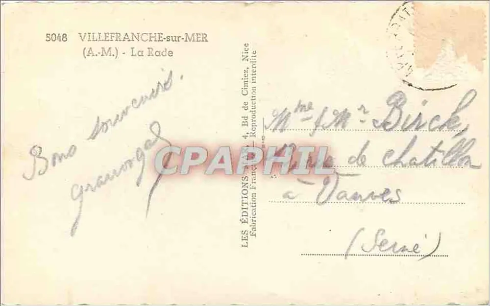 Villefranche-sur-Mer — A Baía — Les Éditions de la Rade - Verso